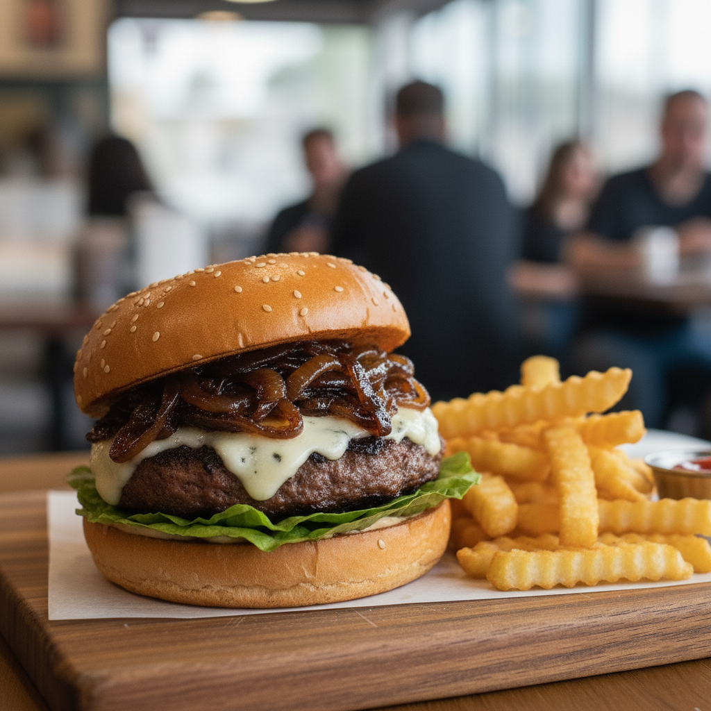 Caramelized Onion Burger