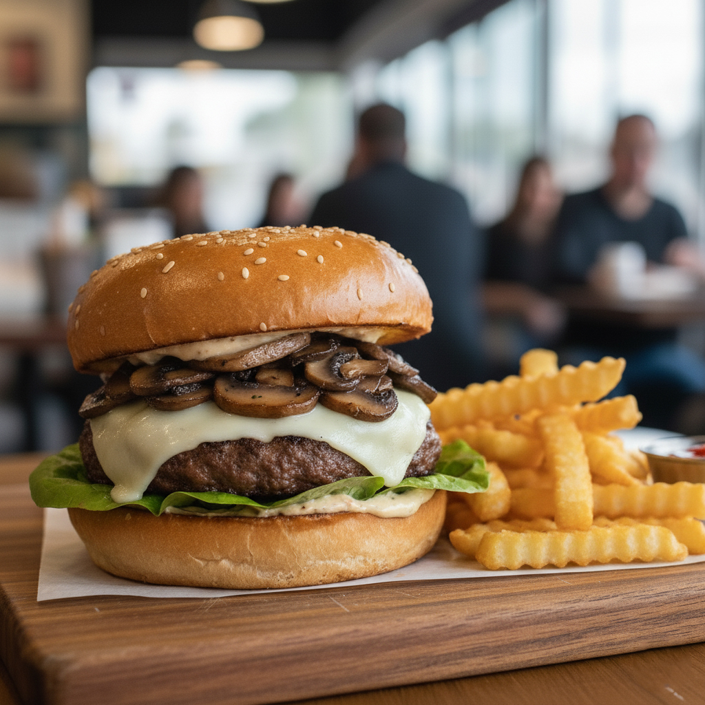 Mushroom Swiss Burger